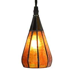 Creatieve Tiffany lamp aan linnen snoer Drop